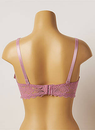 Soutien-gorge tissage dentelle haut soutien-gorge moulé rose HANA femme