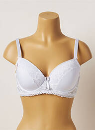 Soutien-gorge tissage dentelle haut soutien-gorge moulé blanc HANA femme