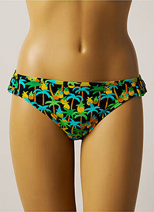 Bas de maillot de bain imprimé tie and dye culotte noir VARIANCE femme