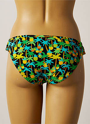 Bas de maillot de bain imprimé tie and dye culotte noir VARIANCE femme