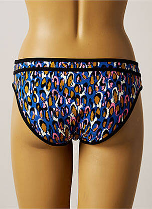 Bas de maillot de bain effet matière satinée culotte bleu BELCOR femme