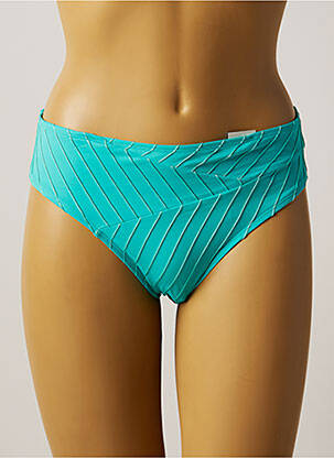 Bas de maillot de bain effet matière satinée culotte bleu LOU femme