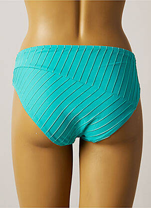 Bas de maillot de bain effet matière satinée culotte bleu LOU femme