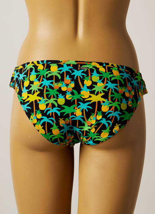 Bas de maillot de bain imprimé tie and dye culotte noir VARIANCE femme