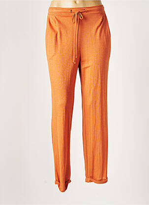 Pantalon droit stretch taille normale orange HUMILITY femme