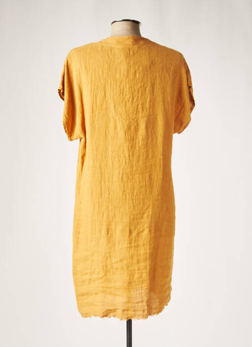 Robe mi-longue orange LAUREN VIDAL femme