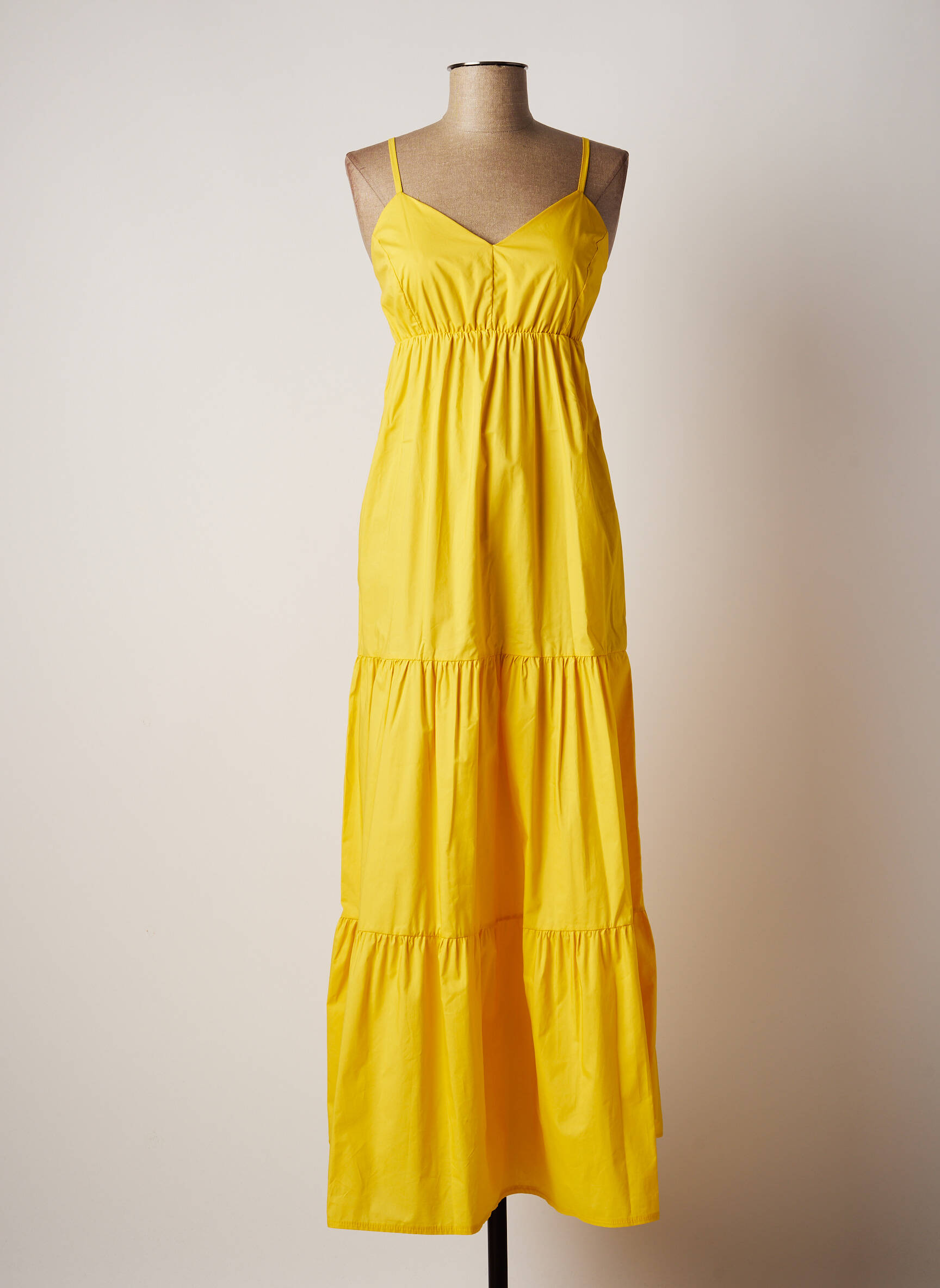 Rinascimento Robes Longues Femme De Couleur Jaune En Destockage  1910880-jaune0 - Modz