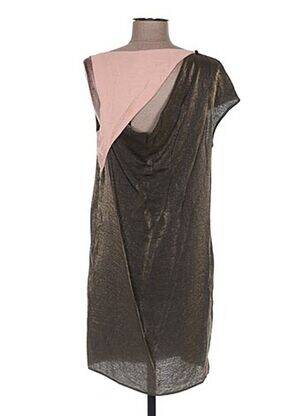 Robe courte coupe fluide sans manche vert SISLEY femme