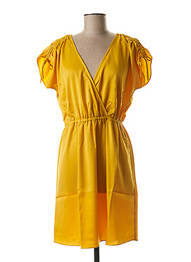 Robe mi-longue jaune LES P'TITES BOMBES femme