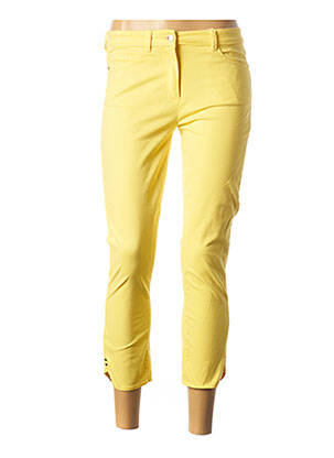 Pantacourt stretch taille normale jaune ESPRIT femme