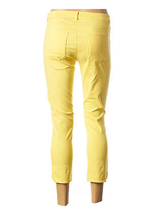 Pantacourt stretch taille normale jaune ESPRIT femme