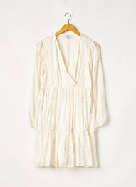 Robe courte coupe évasée manches longues beige SUNCOO femme