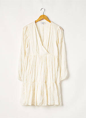 Robe courte coupe évasée manches longues beige SUNCOO femme