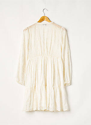 Robe courte coupe évasée manches longues beige SUNCOO femme