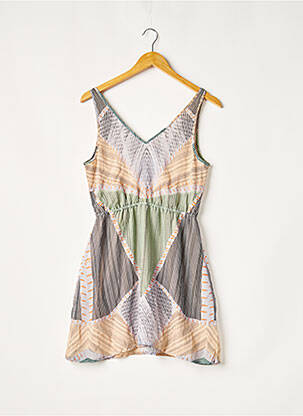 Robe courte coupe fluide sans manche gris QUIKSILVER femme
