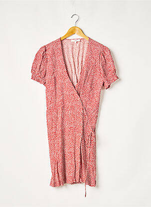 Robe courte manches courtes manches courtes rouge ALMAE femme