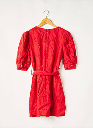 Robe courte fermeture zippée au dos manches courtes rouge PALOMA BLUE femme