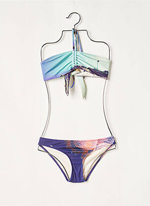 Maillot de bain 2 pièces haut bandeau haut bandeau violet ALBERTINE femme