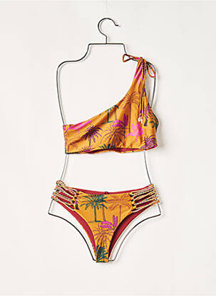 Maillot de bain 2 pièces stretch brassieres orange WILD femme