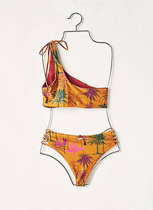 Maillot de bain 2 pièces stretch brassieres orange WILD femme