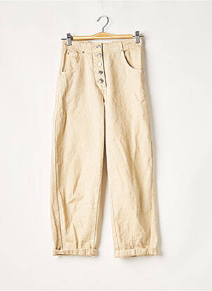 Jeans coupe large beige MANGO pour femme