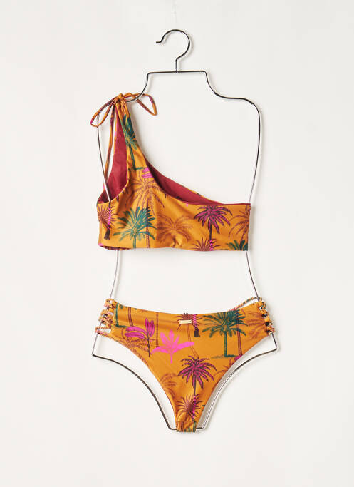 Maillot de bain 2 pièces orange WILD pour femme