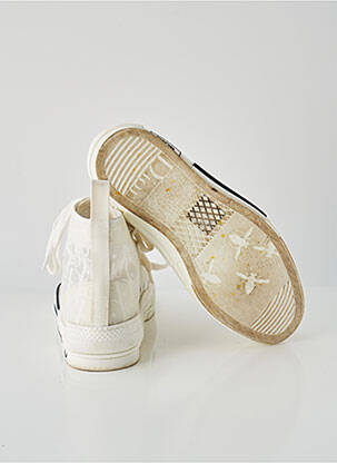 Baskets tissage satiné talon plat jusqu'à 3cm blanc DIOR femme