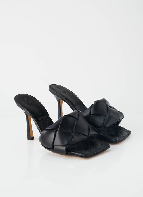 Mules/sabots matière lisse talon de 7 à 9cm noir BOTTEGA VENETA femme