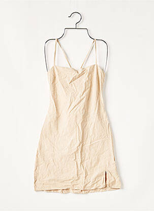 Robe courte coupe cintrée fines bretelles beige NASTY GAL femme