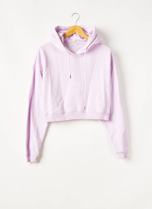 Sweat-shirt à capuche violet LOAVIES pour femme