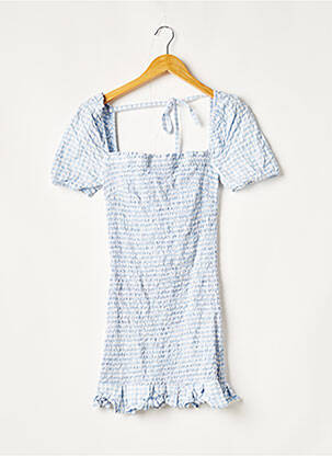 Robe courte manches courtes manches courtes bleu GUESS femme