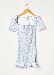 Robe courte manches courtes manches courtes bleu GUESS femme