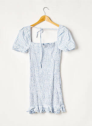 Robe courte manches courtes manches courtes bleu GUESS femme
