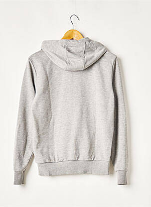 Sweat-shirt à capuche finition bords-côtes manches longues gris NEW ERA femme