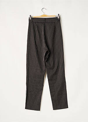Pantalon droit fermeture zippée sous rabat avec crochet taille haute noir NASTY GAL femme