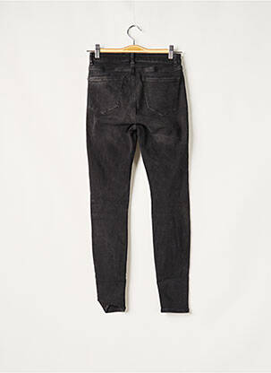 Jeans coupe slim broderie rivets taille haute noir DENIM AVENUE femme