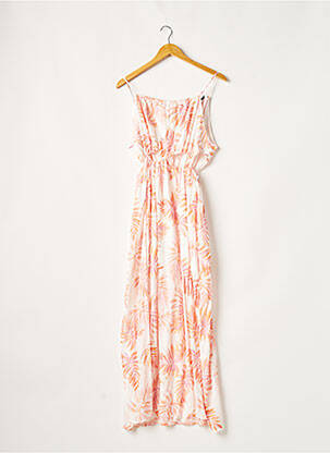 Robe longue imprimé fantaisie fines bretelles orange URBAN REVIVO femme