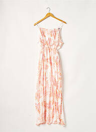 Robe longue imprimé fantaisie fines bretelles orange URBAN REVIVO femme