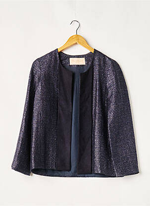 Veste casual col rond bleu LORAFOLK femme