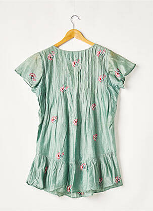 Tunique manches courtes col rond vert TULAROSA femme