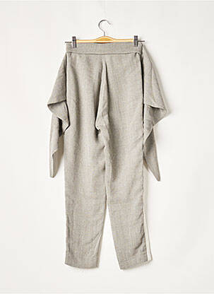 Pantalon droit taille haute taille haute gris YAYOU femme
