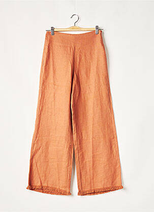 Pantalon large fermeture zip latéral taille normale orange MAGALI PASCAL femme