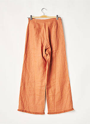 Pantalon large fermeture zip latéral taille normale orange MAGALI PASCAL femme