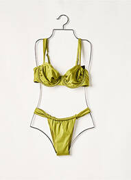 Maillot de bain 2 pièces stretch vert HUNKEMOLLER femme
