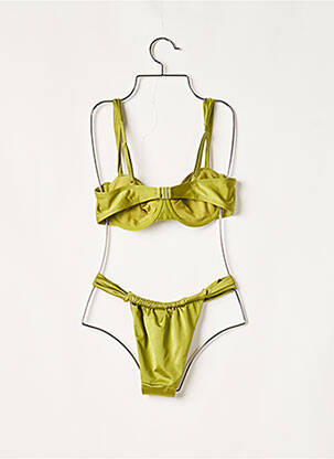 Maillot de bain 2 pièces stretch vert HUNKEMOLLER femme