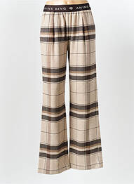 Pantalon droit taille élastique taille normale beige ANINE BING femme
