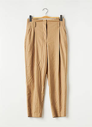 Pantalon 7/8 taille haute taille haute marron ZARA femme