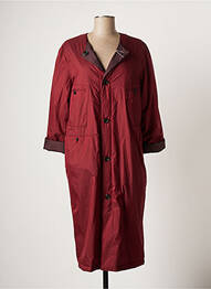 Manteau long coupe droite sans capuche rouge COMPTOIR DES COTONNIERS femme