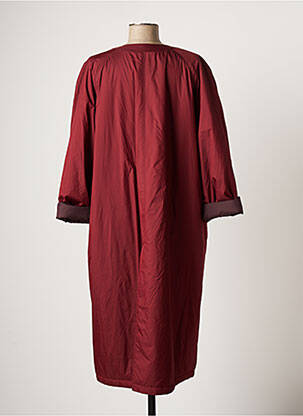 Manteau long coupe droite sans capuche rouge COMPTOIR DES COTONNIERS femme