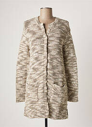 Gilet manches longues maille souple et aérée vert ONE STEP femme